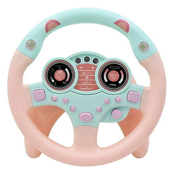 Steering Wheel Toy Baby Educational Driving Simulation Light Music Toddler Gift